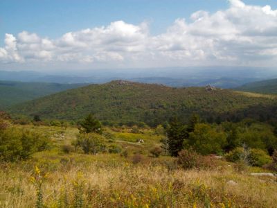 Grayson Highlands
Looking back down the ridges we just climbed...
Day 3 of Rat's B'day Hike, 2009
Photo by Rat

