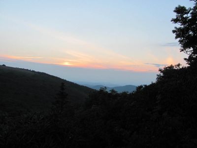View From Grassy Ridge Trail
Sunset on Roan Mountain
Photo by RAT 
7-11-2010
