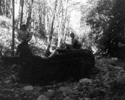 Bobby and RO Clarks Creek
The old log that eventually got washed away

