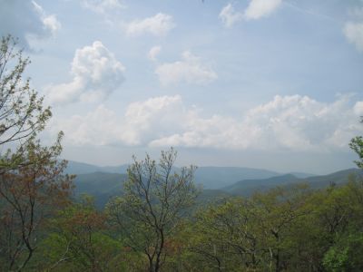 View from High Rocks
notice the 'bird cloud'?
May, 2010
