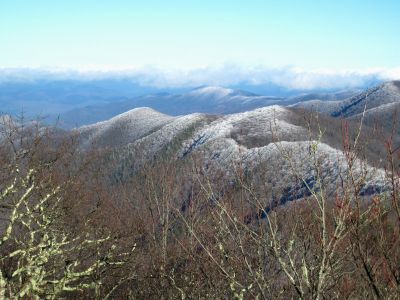 View From Middle Spring Ridge
aka, 'Buzzard Rock', 
Looking toward the Butte of Rich and Sampson Mountains,
Middle Spring Ridge Trail,
December 17, 2011
