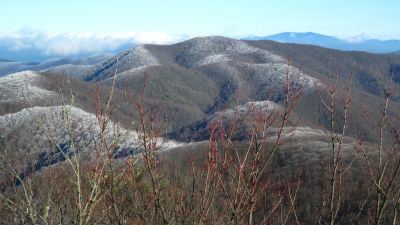 View From Middle Spring Ridge
aka, 'Buzzard Rock', 
Looking toward Wilson Knob and Rich Mountain,
Middle Spring Ridge Trail,
December 17, 2011
