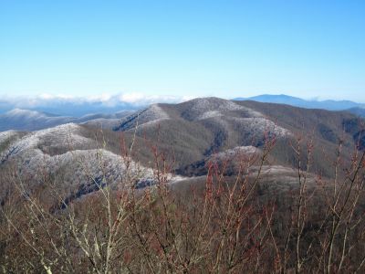 View From Middle Spring Ridge
aka, 'Buzzard Rock', 
Looking toward Wilson Knob on Rich Mountain,
Middle Spring Ridge Trail,
December 17, 2011
