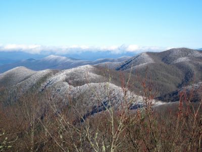 View From Middle Spring Ridge
aka, 'Buzzard Rock', 
Looking toward the Butte of Rich and  Sampson Mountains,
Middle Spring Ridge Trail,
December 17, 2011
