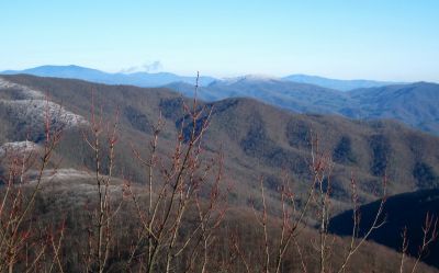 View From Middle Spring Ridge
aka, 'Buzzard Rock', 
Flattop Mountain in the distance,
Middle Spring Ridge Trail,
December 17, 2011
