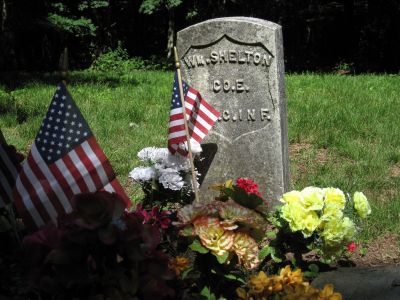 Shelton Memorial
William Shelton's gravestone along the Appalachian Trail on Coldspring Mountain, August, 2010
