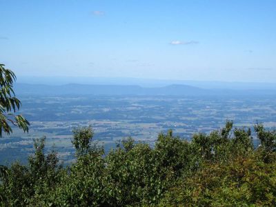 View from the 'Big Rock'
at Big Butte, elevation 4,838
View of the Green Valley of Tennessee
Coldspring Mountain,
September, 2010
