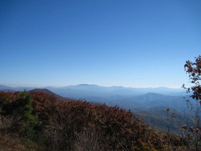 View From Big Stamp
Roan Mountain in the distance...
Big Bald Mountain
October, 2010
