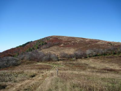 View From Big Stamp
The Summit of Big Bald (which can be seen from just about everywhere in Northeast TN and Western NC).
Big Bald Mountain
October, 2010 
