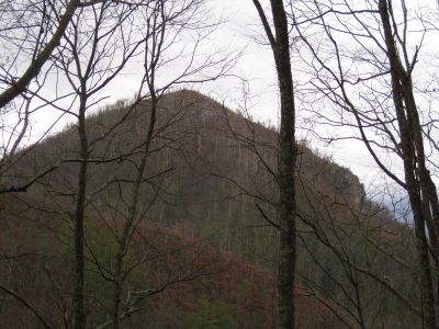Profile of Whitehouse Mountain Cliffs
as seen from the 'high road' on the Rocky Fork Trail, 
3-5-11
