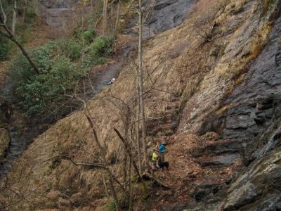 Expeditioners
Dave, Ethan, Dan, and Rumo
at Buckeye Falls,
3-22-2014

