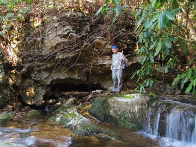 Dan-o
...on top of Lilybeth Falls, aka 'Upper Devils Fork Falls',
4-3-2011
