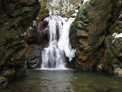 Dick Creek Falls
On Unaka Mountain,
January 2010
