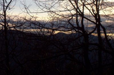 Looking towards Little Bald
...from the southwest end of Unaka Mountain...
starting to get dark.
November 2009
