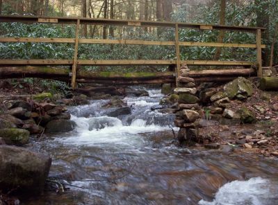 Bridge over Jones Branch
...with rock cairn in creek,
12-09
