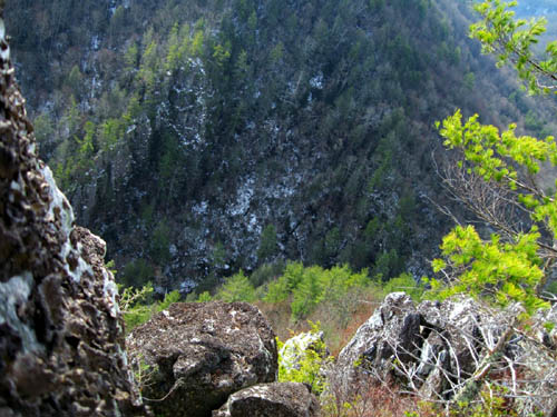 Flint Mountain Cliffs as seen from 'Stonehenge'