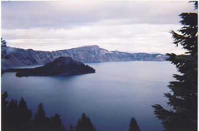 Crater Lake with Devil's Island
photo donated by Betty Sabatini
