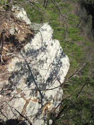 Sill Branch Overlook
Under-cut cliff-rock--the 'cliff's edge',
3-19-10
