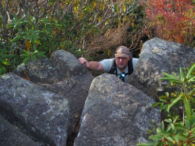 Rat Patrol Climbing
trail from Blackstack Cliffs,
October, 2011
