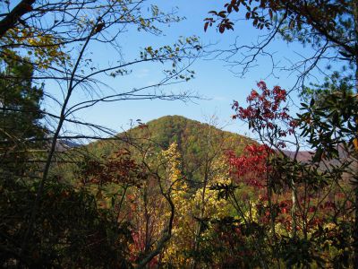 View From The Whitehouse Mountain Trail
The large knob next to Whitehouse Mountain.
Rocky Fork, 
October, 2010
